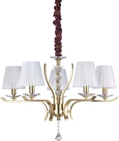 Lampadario-Classico-Pegaso-Metallo-Ottone-5-Luci-E14