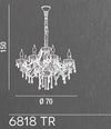 Lampadario-classico-Perenz-VENEZIA-6818-TR-E14-LED-sospensione-vetro-soffiato