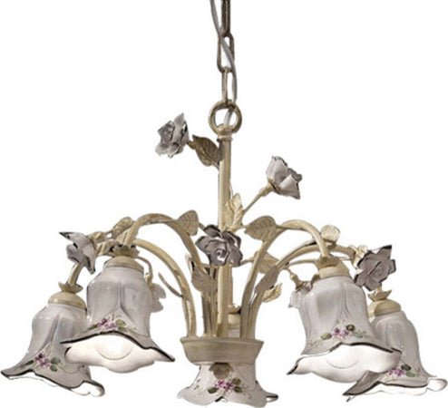 Lampadario-Classico-Pisa-Metallo-E-Ceramica-Bianco-Sfumato-Oro-5-Luci-E14