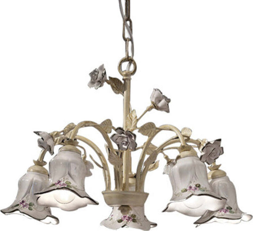 Lampadario-Classico-Pisa-Metallo-E-Ceramica-Bianco-Sfumato-Oro-5-Luci-E14