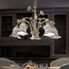 Lampadario-Classico-Pisa-Metallo-E-Ceramica-Bianco-Sfumato-Oro-5-Luci-E14