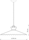 Lampadario-Classico-Ravenna-Metallo-E-Ceramica-Nero-Sfumato-Arg.-44Cm-1-Luce-E27
