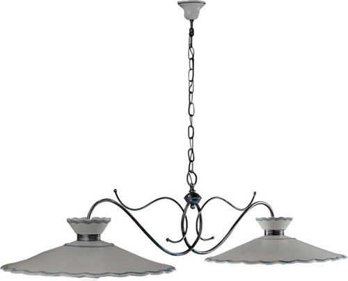 Lampadario-Classico-Ravenna-Metallo-E-Ceramica-Nero-Sfumato-Argento-2-Luci-E27