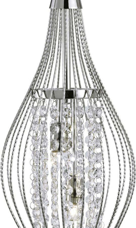 Lampadario-Classico-Razzo-Acciaio-Cromo-Vetro-2-Luci-G9