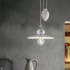 Lampadario-Classico-Roma-Ceramica-E-Ottone-Satinato-Decorato-Filo-Blu-1-Luce-E27