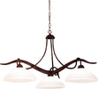 Lampadario-classico-rustico-Due-P-illuminazione-YOKE-2712-S3-E27-LED-marrone-vetro-sospensione-lampada-soffitto