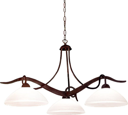 Lampadario-classico-rustico-Due-P-illuminazione-YOKE-2712-S3-E27-LED-marrone-vetro-sospensione-lampada-soffitto