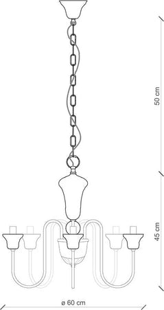 Lampadario-Classico-Sanremo-Metallo-E-Ceramica-Bianco-Sfumato-Argento-5-Luci-E14