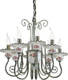 Lampadario-Classico-Sanremo-Metallo-E-Ceramica-Verde-Sfumato-Oro-8-Luci-E14