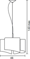 Lampadario-classico-Selene-illuminazione-PAPIRO-0370-3-033-006-E27-LED-vetro-sospensione