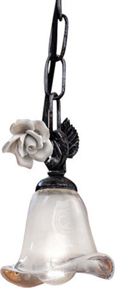 Lampadario-Classico-Siena-Metallo-E-Ceramica-Nero-Sfumato-Argento-1-Luce-E14