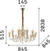 Lampadario-Classico-Strauss-Vetro-Oro-12-Luci-E14