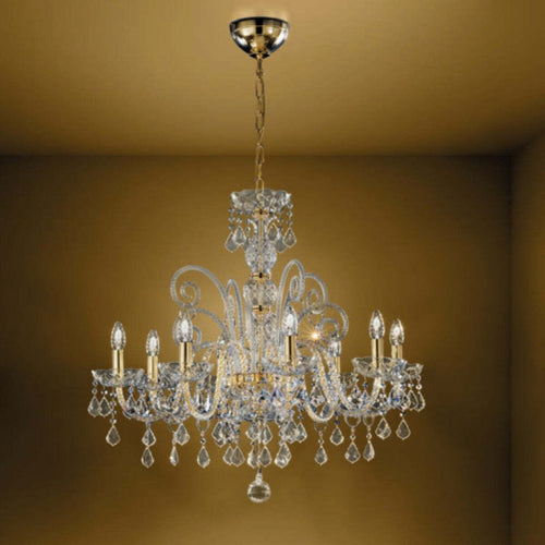 Lampadario-classico-Sylcom-DANDOLO-949-8-E14-LED-vetro-murano-sospensione