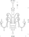 Lampadario-classico-Sylcom-DANDOLO-949-8-E14-LED-vetro-murano-sospensione