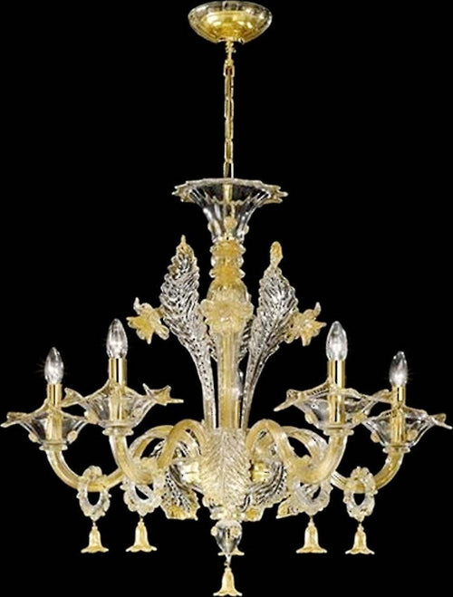 Lampadario-classico-Sylcom-GIUSTINIAN-1377-6-E14-LED-vetro-murano-sospensione