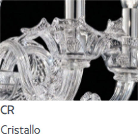 Lampadario-classico-Sylcom-GIUSTINIAN-1377-6-E14-LED-vetro-murano-sospensione