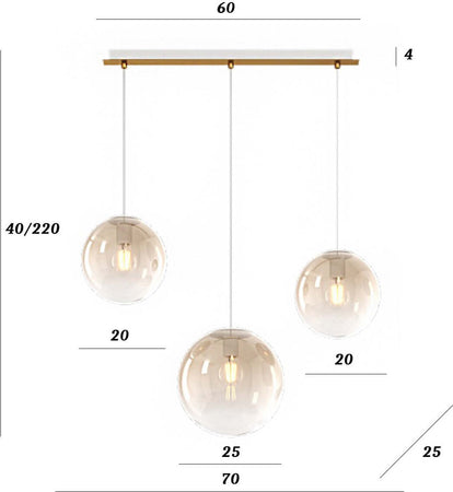 Lampadario-classico-Top-Light-BIG-ECLIPSE-1194-OS-S3-RPM-AM-E27-LED-vetro-lampada-soffitto-sfera-globo