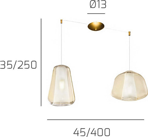 Lampadario-classico-Top-Light-DOUBLE-SKIN-1176OS-S2-AG-E27-LED-vetro-sospensione