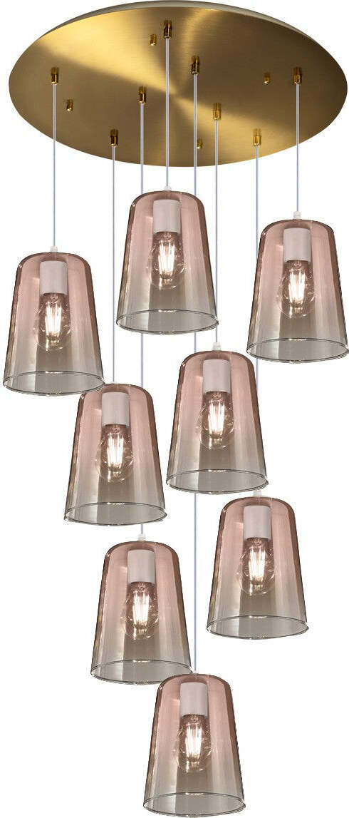 Lampadario-classico-Top-Light-SHADED-1164OS-S8-T-RA-vetro-lampada-soffitto