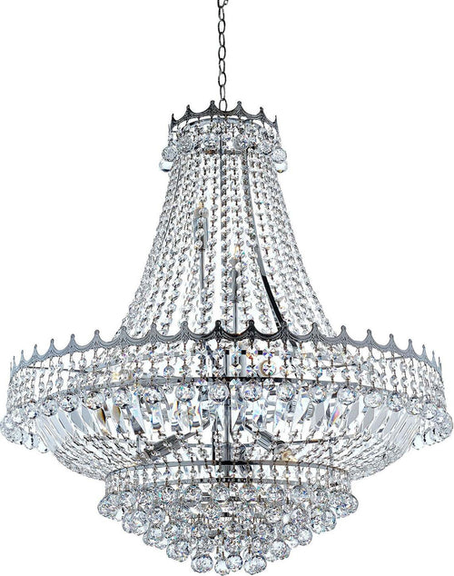 Lampadario-Classico-Versailles-Acciaio-Cromo-Vetro-13-Luci-E14
