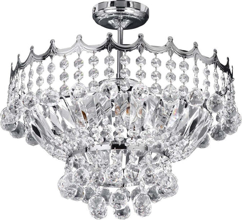 Lampadario-Classico-Versailles-Acciaio-Cromo-Vetro-5-Luci-E14