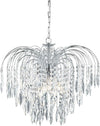 Lampadario-Classico-Waterfall-Acciaio-Cromo-Cristallo-5-Luci-E14