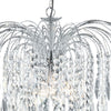 Lampadario-Classico-Waterfall-Acciaio-Cromo-Cristallo-5-Luci-E14