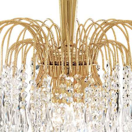 Lampadario-Classico-Waterfall-Acciaio-Oro-Vetro-3-Luci-E14
