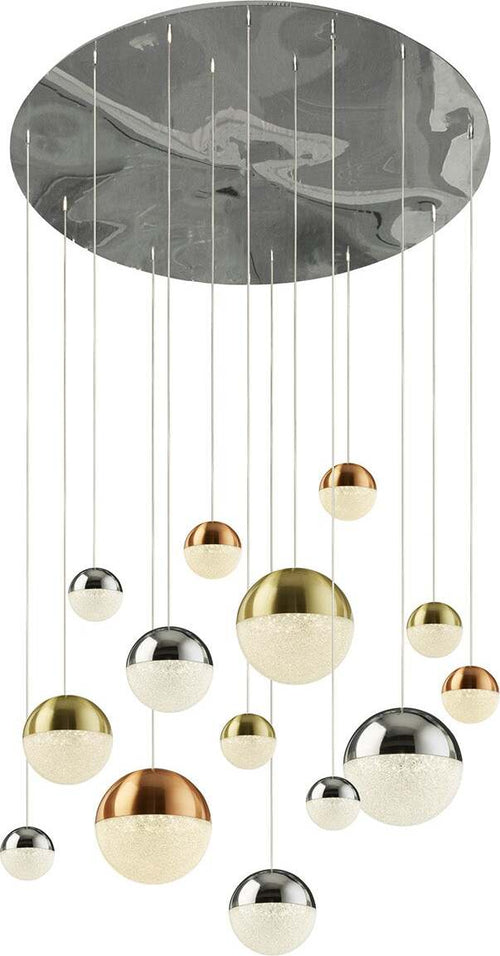 Lampadario-Contemp-Pianeti-Acciaio-Cromo-Policarbonato-Ottone-Led-109W-4000K