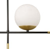 Lampadario-Contemporanea-Nostalgia-Metallo-Oro-Opaco-2-Luci-Diffusori-Bianchi