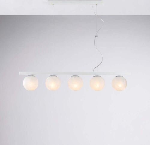 Lampadario-Contemporaneo-Adrian-Bianco-Cromo-5-Luci-E14