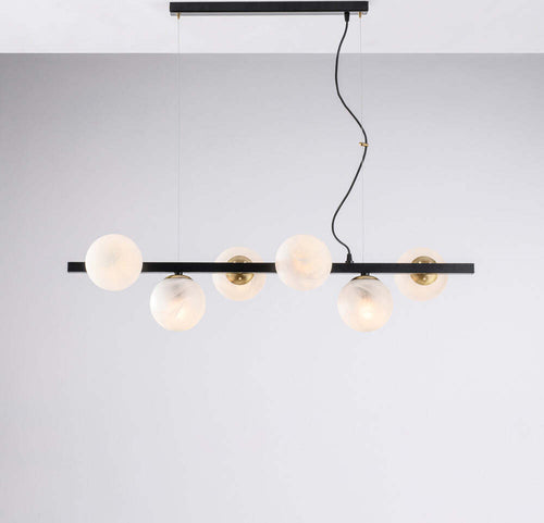 Lampadario-Contemporaneo-Adrian-Nero-Bronzo-6-Luci-E14