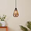 Lampadario-Contemporaneo-Adwickle-1-Luce-Metallo-Nero-E-Tessuto