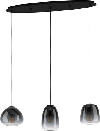 Lampadario-Contemporaneo-Aguilares-3-Luci-Metallo-Nero
