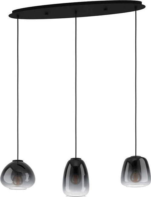 Lampadario-Contemporaneo-Aguilares-3-Luci-Metallo-Nero