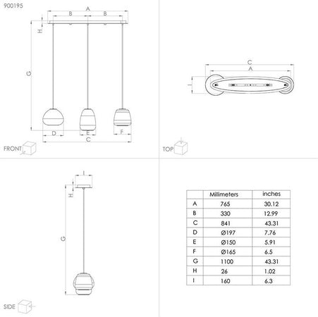 Lampadario-Contemporaneo-Aguilares-3-Luci-Metallo-Nero