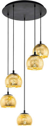 Lampadario-Contemporaneo-Albaraccin-5-Luci-Metallo-Nero