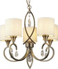 Lampadario-Contemporaneo-Alberto-Acciaio-Ottone-Vetro-Bianco-5-Luci-E14