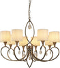 Lampadario-Contemporaneo-Alberto-Acciaio-Ottone-Vetro-Bianco-8-Luci-E14