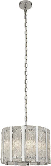 Lampadario-Contemporaneo-Alessandra-Acciaio-Argento-Vetro-Trasparente-5-Luci-E14