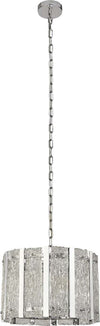 Lampadario-Contemporaneo-Alessandra-Acciaio-Argento-Vetro-Trasparente-5-Luci-E14