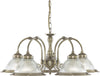 Lampadario-Contemporaneo-American-Dinner-Acciaio-Adjustable-Vetro-5-Luci-E27