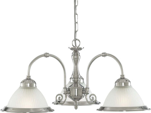 Lampadario-Contemporaneo-American-Dinner-Acciaio-Argento-Vetro-3-Luci-E27
