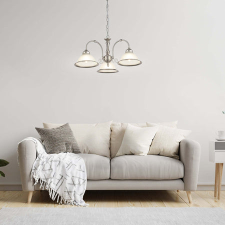 Lampadario-Contemporaneo-American-Dinner-Acciaio-Argento-Vetro-3-Luci-E27