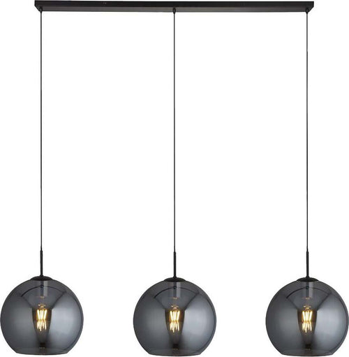 Lampadario-Contemporaneo-Amsterdam-Acciaio-Nero-Vetro-3-Luci-E27