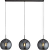 Lampadario-Contemporaneo-Amsterdam-Acciaio-Nero-Vetro-3-Luci-E27