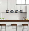 Lampadario-Contemporaneo-Amsterdam-Acciaio-Nero-Vetro-Fumè-4-Luci-E27