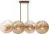 Lampadario-Contemporaneo-Aster-Lineare-Metallo-Oro-8-Luci-Con-Diffusore-In-Vetro