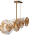 Lampadario-Contemporaneo-Aster-Lineare-Metallo-Oro-8-Luci-Con-Diffusore-In-Vetro