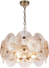 Lampadario-Contemporaneo-Aster-Metallo-Oro-8-Luci-Con-Diffusore-In-Vetro